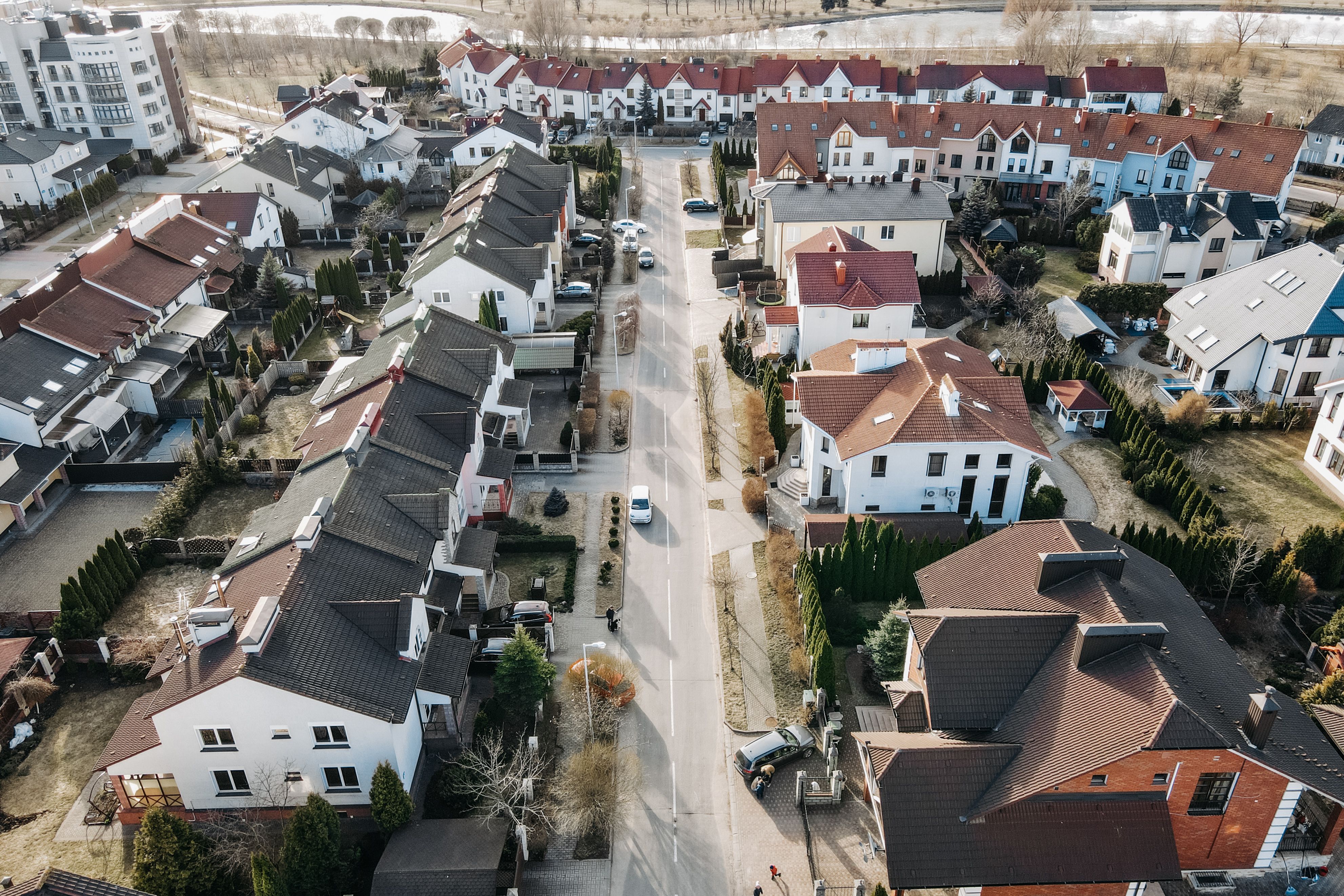Aerial view of Southern California fix and flip properties