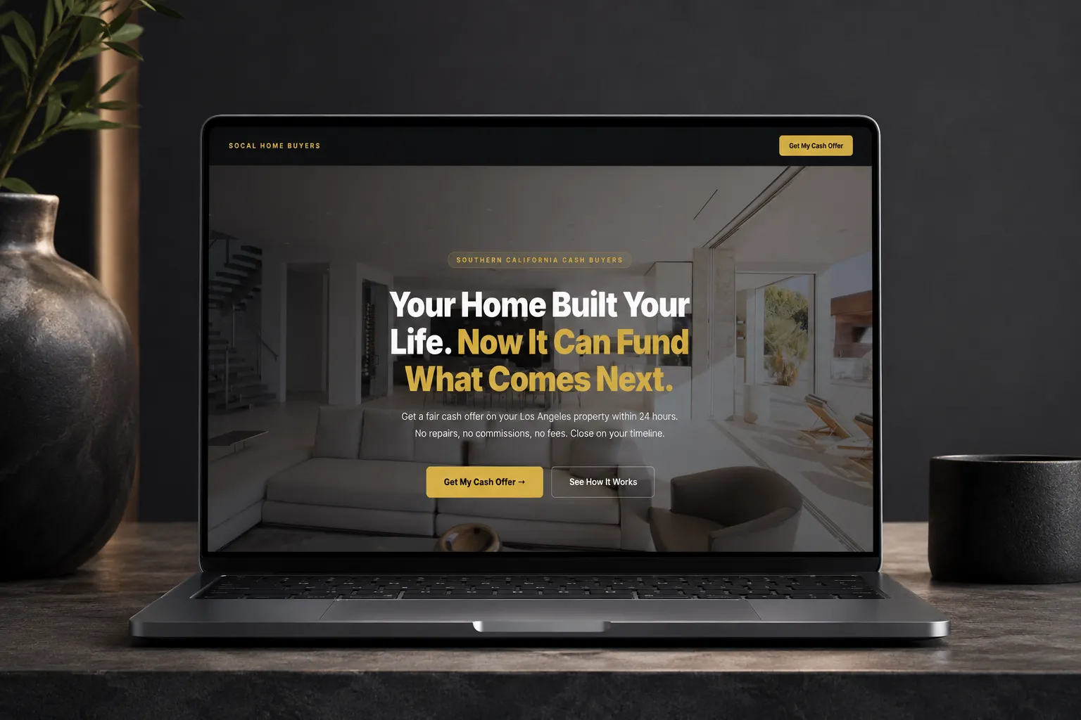 SoCal Home Buyers motivated seller landing page